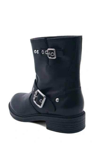 Ash Flame Lily Leather Bootie In Black