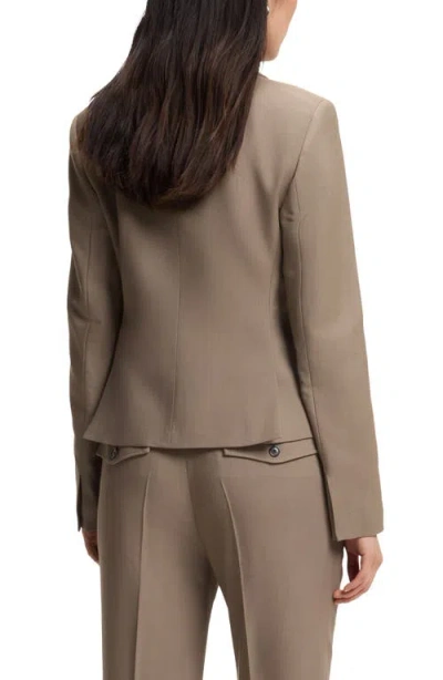 Hugo Boss Boss Jia Single Button Blazer In Walnut