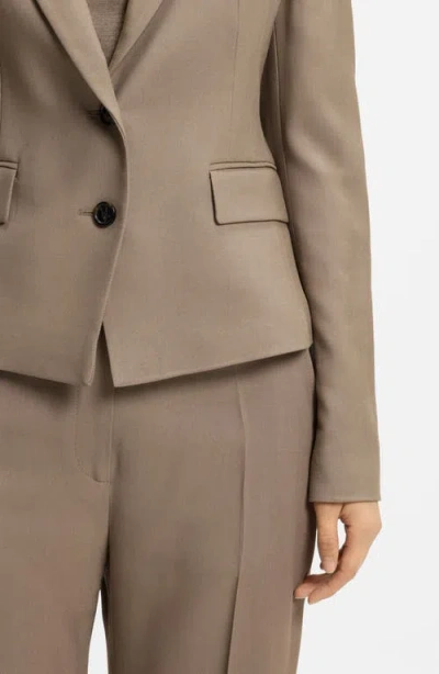 Hugo Boss Boss Jia Single Button Blazer In Walnut