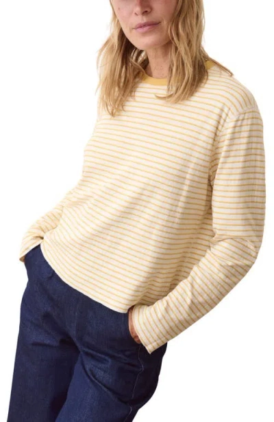 Marine Layer Juno Double Knit Long Sleeve Tee In Multi