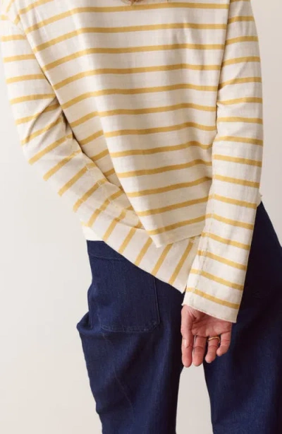 Marine Layer Juno Double Knit Long Sleeve Tee In Multi