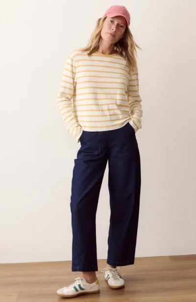 Marine Layer Juno Double Knit Long Sleeve Tee In Multi