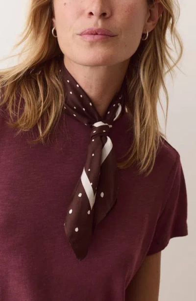 Marine Layer Swing Crewneck T-shirt In Cabernet