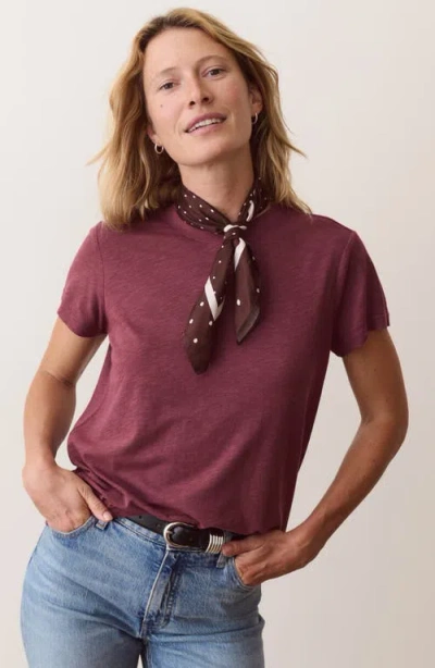 Marine Layer Swing Crewneck T-shirt In Cabernet