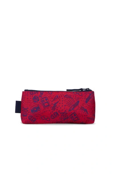Lands' End Pencil Pouch In Cool Dude/red