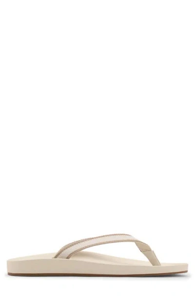 Mango Stripe Flip Flop In White