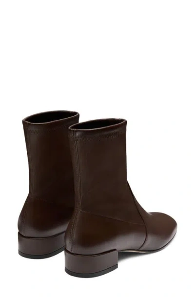 Stuart Weitzman Bacari Leather Bootie In Walnut