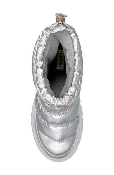 Hunter Maribel Snow Boot In Silver