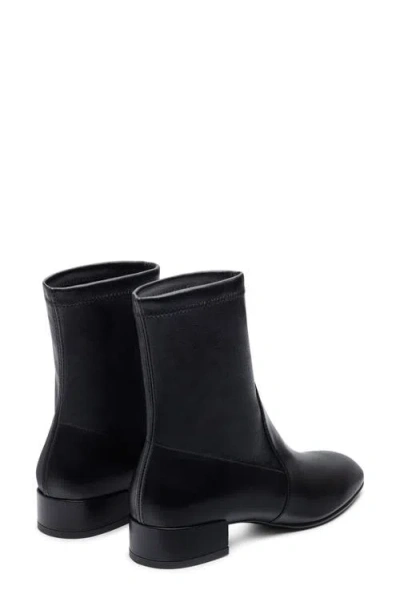 Stuart Weitzman Bacari Leather Bootie In Black Leather