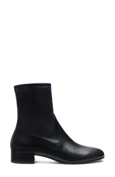Stuart Weitzman Bacari Leather Bootie In Black Leather