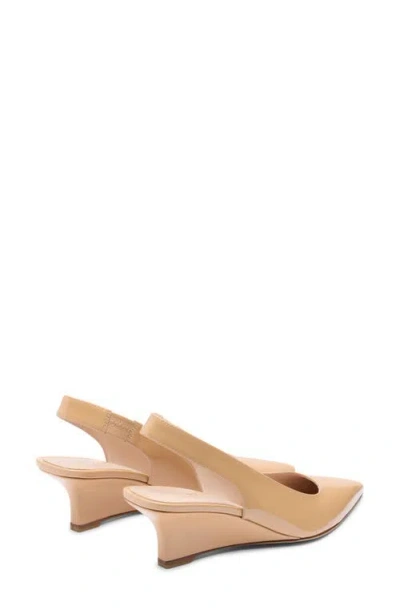 Stuart Weitzman Vinnie Slingback Wedge Pump In Adobe