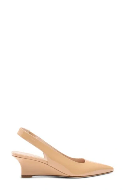 Stuart Weitzman Vinnie Slingback Wedge Pump In Adobe