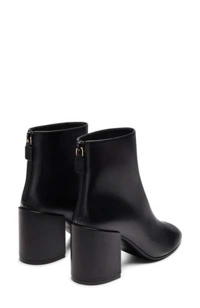 Stuart Weitzman Bacari Leather Bootie In Black