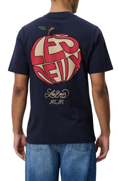 Les Deux Orchard Graphic Tee In Blue