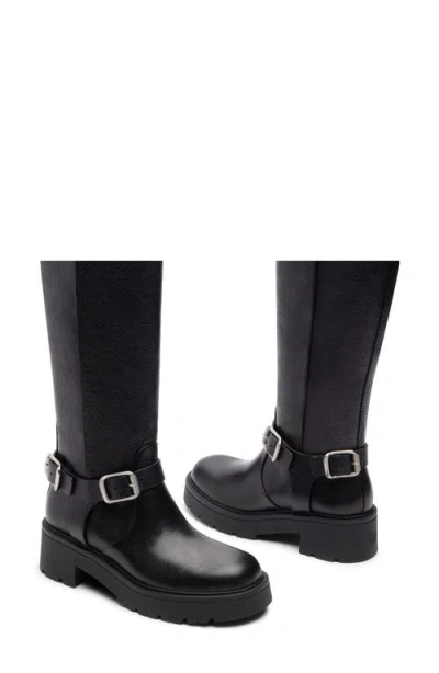 Stuart Weitzman Ren Moto Boot In Black