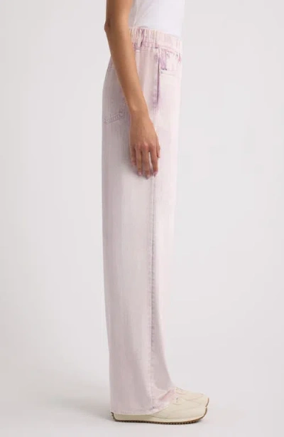 Rag & Bone Miramar Wide Leg Pull-on Jeans In Pink