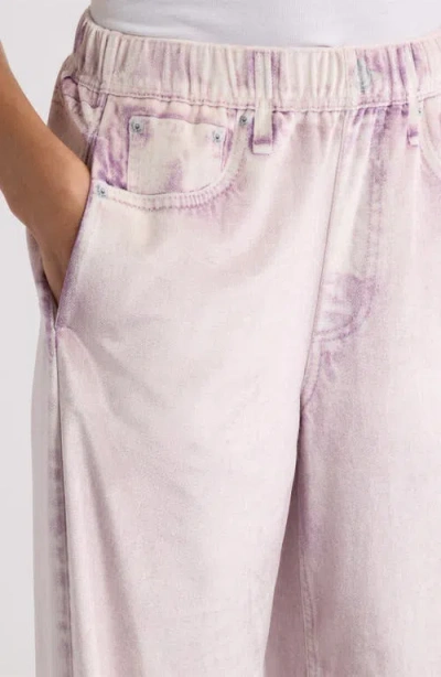 Rag & Bone Miramar Wide Leg Pull-on Jeans In Pink