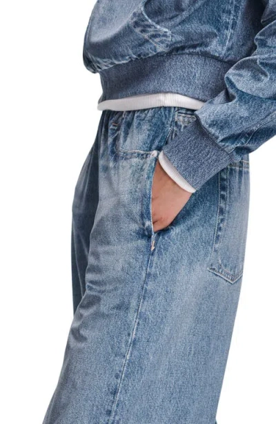Rag & Bone Miramar Wide Leg Pull-on Jeans In Blue