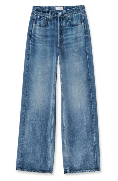 Rag & Bone Miramar Wide Leg Pull-on Jeans In Blue