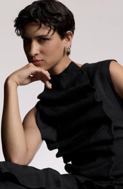Nadri Muse Sphere Button Earrings In Gold