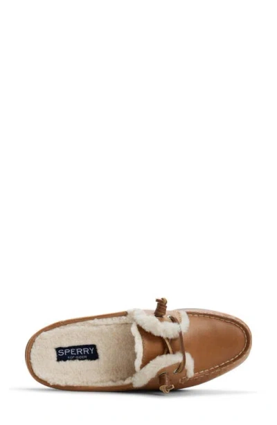 Sperry Ao Leather Mule In Tan