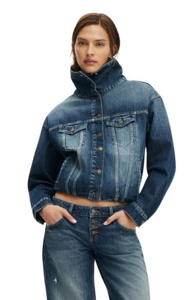 Cotton On Oli Denim Jacket In Blue
