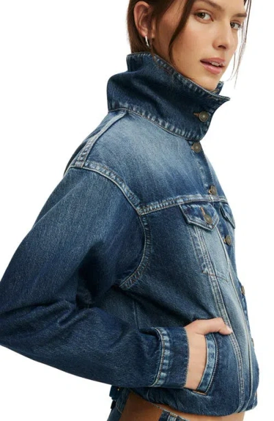Cotton On Oli Denim Jacket In Blue