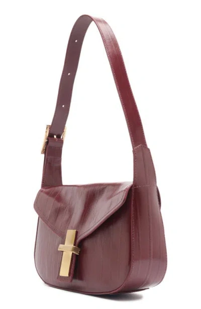 Arezzo Blair Small Leather Shoulder Bag In Fresh Ruby