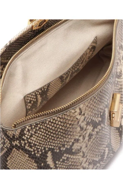 Arezzo Everly Medium Snake Embossed Leather Satchel In Snake