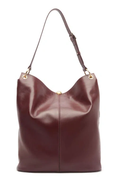 Arezzo Aurora Large Leather Hobo Bag In Fresh Ruby