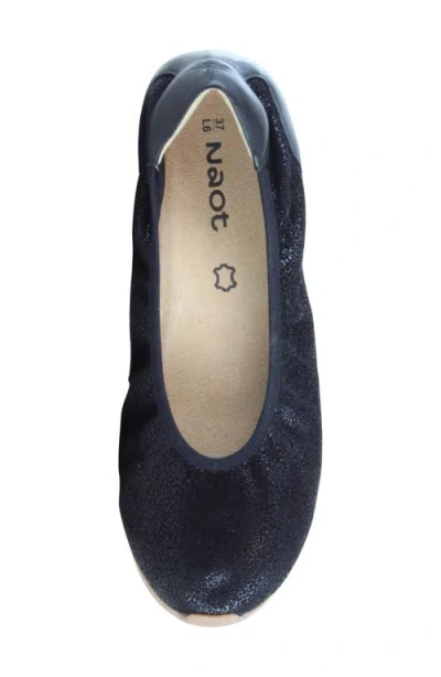 Naot Echo Flat In Black Suede