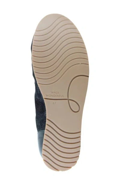 Naot Echo Flat In Black Suede