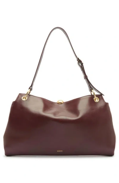 Arezzo Aurora Medium Leather Shoulder Bag In Fresh Ruby
