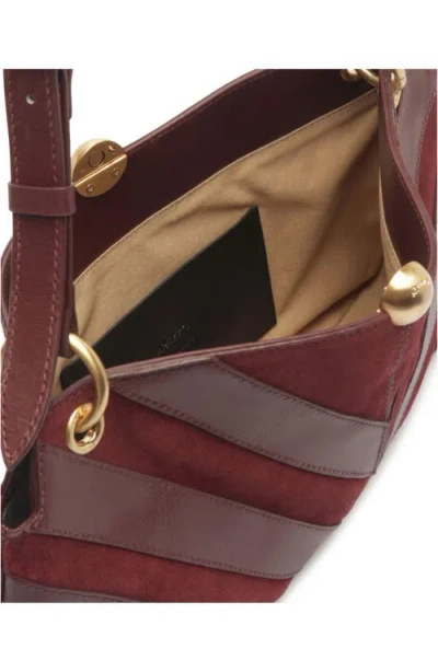 Arezzo Aurora Medium Leather Shoulder Bag In Fresh Ruby