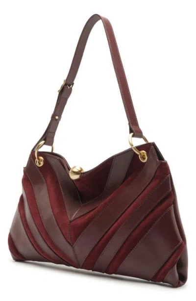 Arezzo Aurora Medium Leather Shoulder Bag In Fresh Ruby