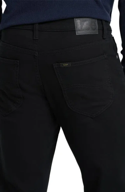 Lee David Regular Taper Jeans In Base Black