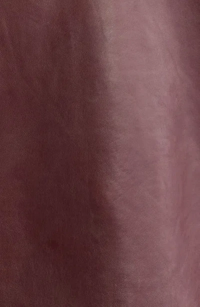 Mauritius Lefei Leather Jacket In Wine/black