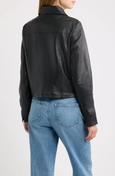 Mauritius Lefei Leather Jacket In Black/black