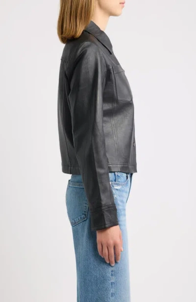 Mauritius Lefei Leather Jacket In Black/black
