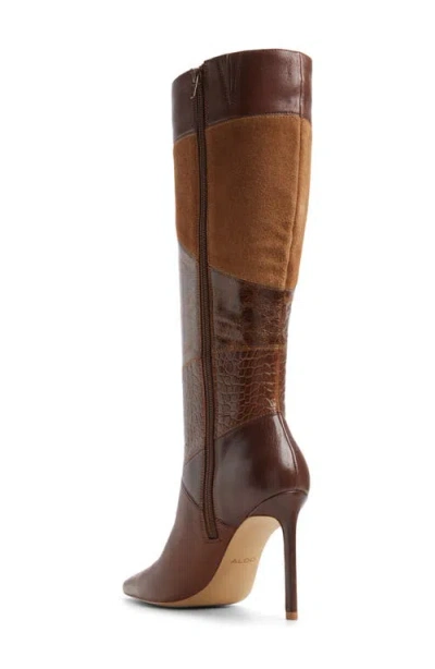 Aldo Marya Knee High Boot In Brown/multi