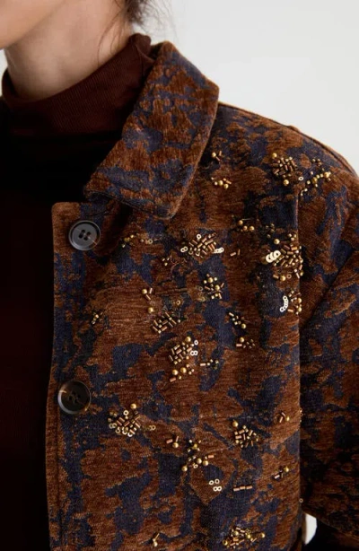 Ag Bailey Beaded Jacquard Jacket In Bronze Beat