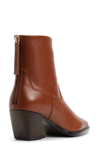 Aldo Ybiraweth Leather Bootie In Medium Brown