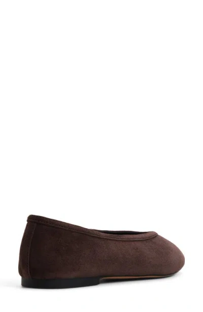 Aldo Ayrah Leather Flat In Dark Brown