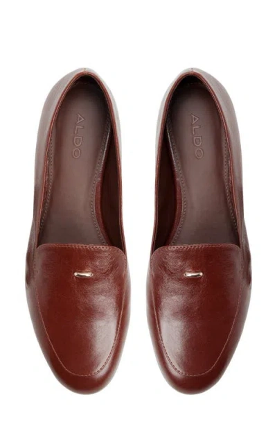 Aldo Daphia Leather Loafer In Medium Brown