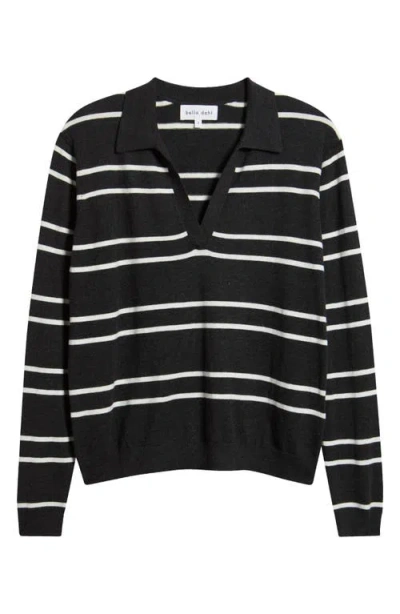 Bella Dahl Stripe Sweater In Graphite Stripe