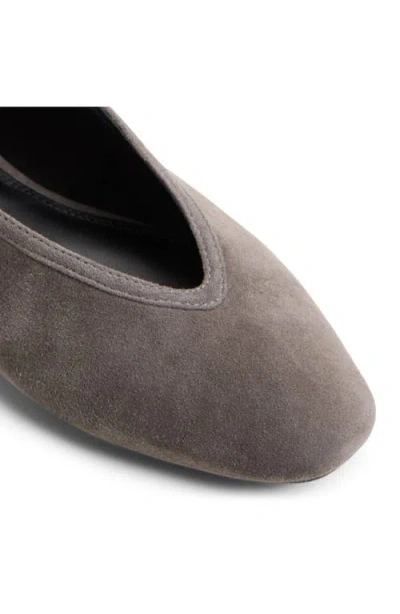 Aldo Ayrah Leather Flat In Medium Grey
