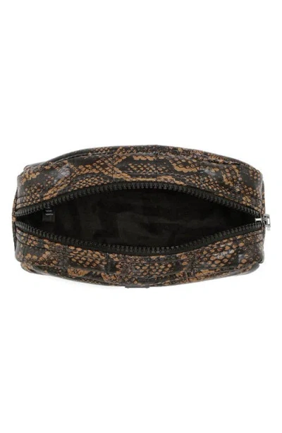Think Royln Touch-up Carryall Essentials Faux Leather Pouch In Neo Python