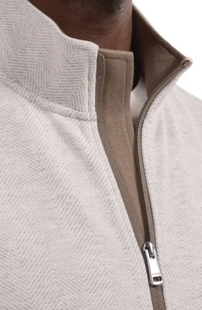Bugatchi Full Zip Knit Vest In Neutral