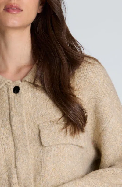 Kenneth Cole Utility Knit Jacket In Neutral