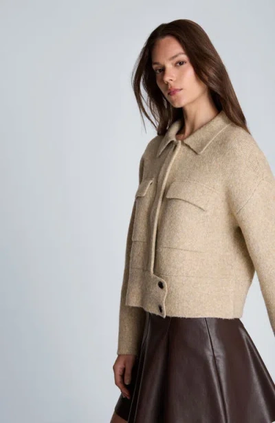 Kenneth Cole Utility Knit Jacket In Neutral